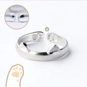 Bague empreinte de chat Shuangshuo