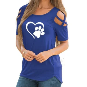 T-shirt sexy Coeur de chat