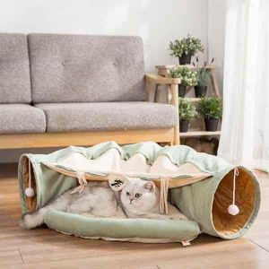 Couchage et tunnel pour chat