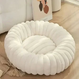 Panier donut ultra doux pour chien