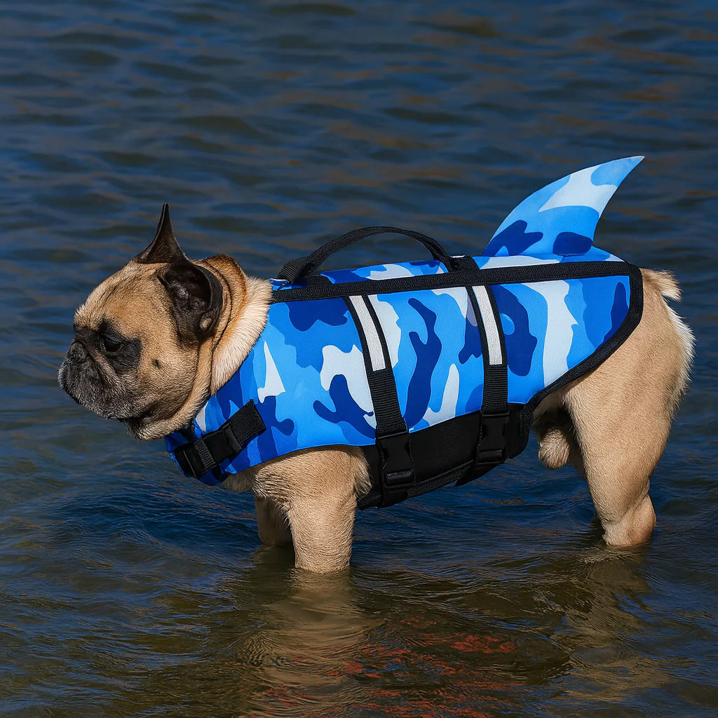 Gilet de sauvetage avec aile de requin pour chien – Image 3