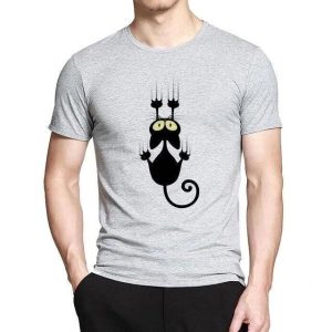 Tee shirt humoristique  chat qui glisse et autres motifs