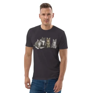 T-shirt en coton biologique Famille Maine Coon