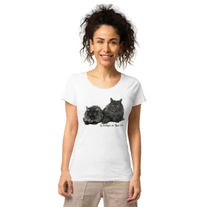 T-shirt éco-responsable femme Maine Coon Noir